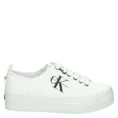 calvin klein sneakers dames wit|calvin klein women's fashion sneakers.